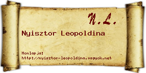 Nyisztor Leopoldina névjegykártya